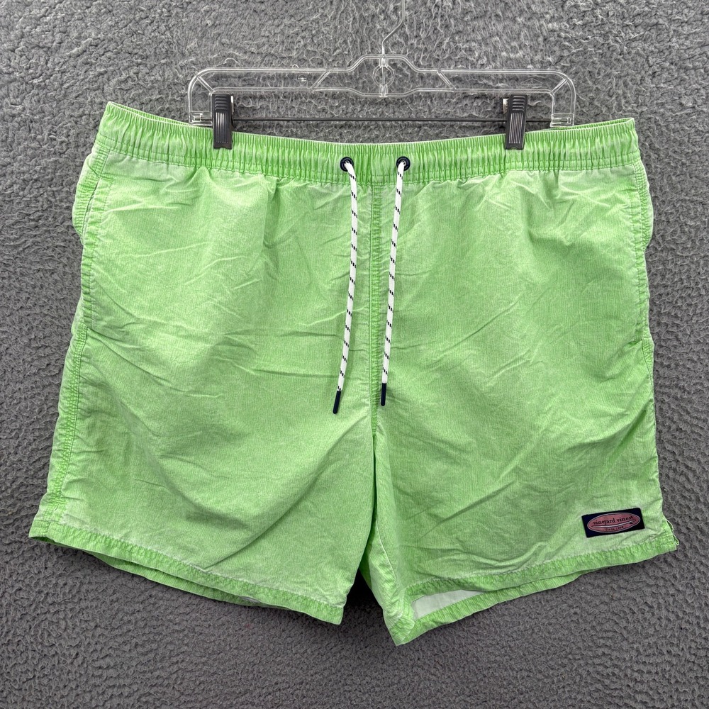 Vineyard Vines Swim Trunks Mens XL Green Chappy Board Shorts 1M001144
